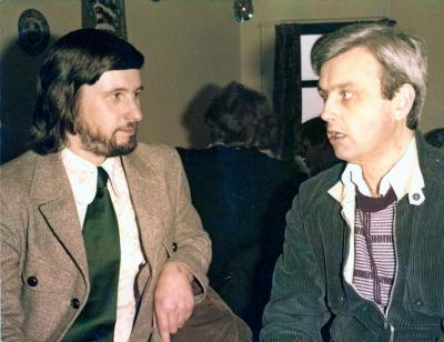 caption popup|Me with visionary development worker Joe Miller in 1980. He founded Checkpoint in 1974 and asked me to join the paper’s first volunteer group. I never really left.